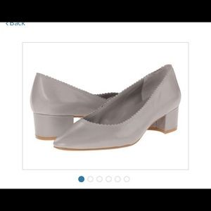 Ralph Lauren Stone Grey Block Heel shoes